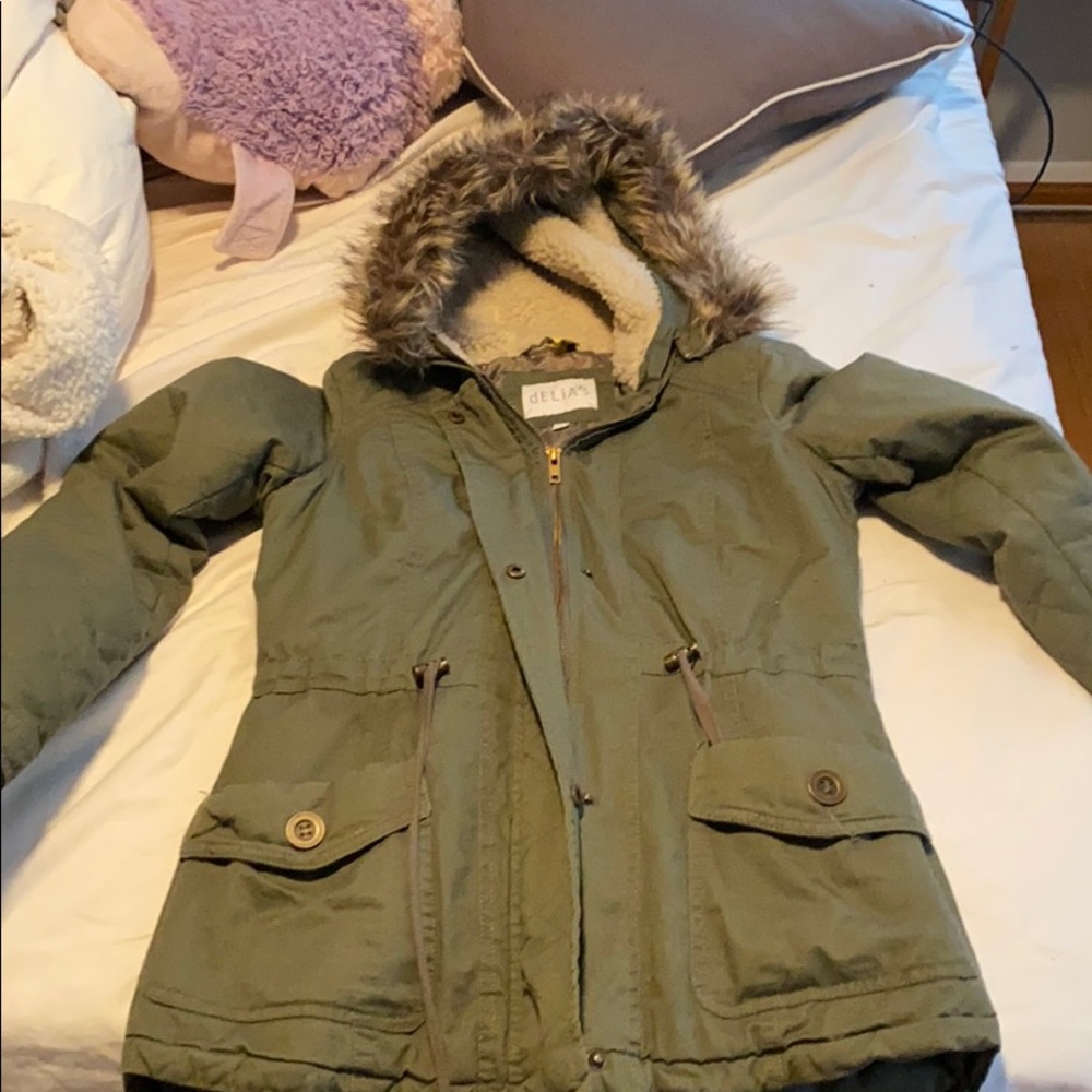 Olive green coat